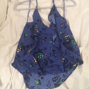 Blue halter top